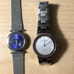 Skagen vintage watches pair. Both auth/serials